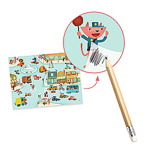 Набор для творчества - Асфальт. Набор стираемых картинок с транспортом