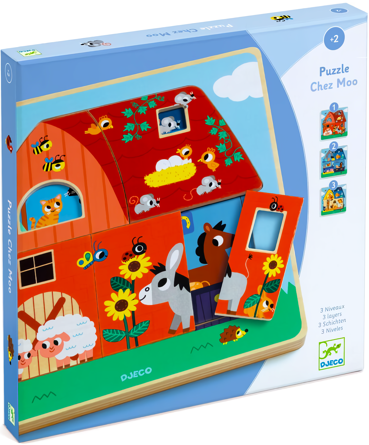 Wooden Puzzle: 12 - Farm, 3 Levels