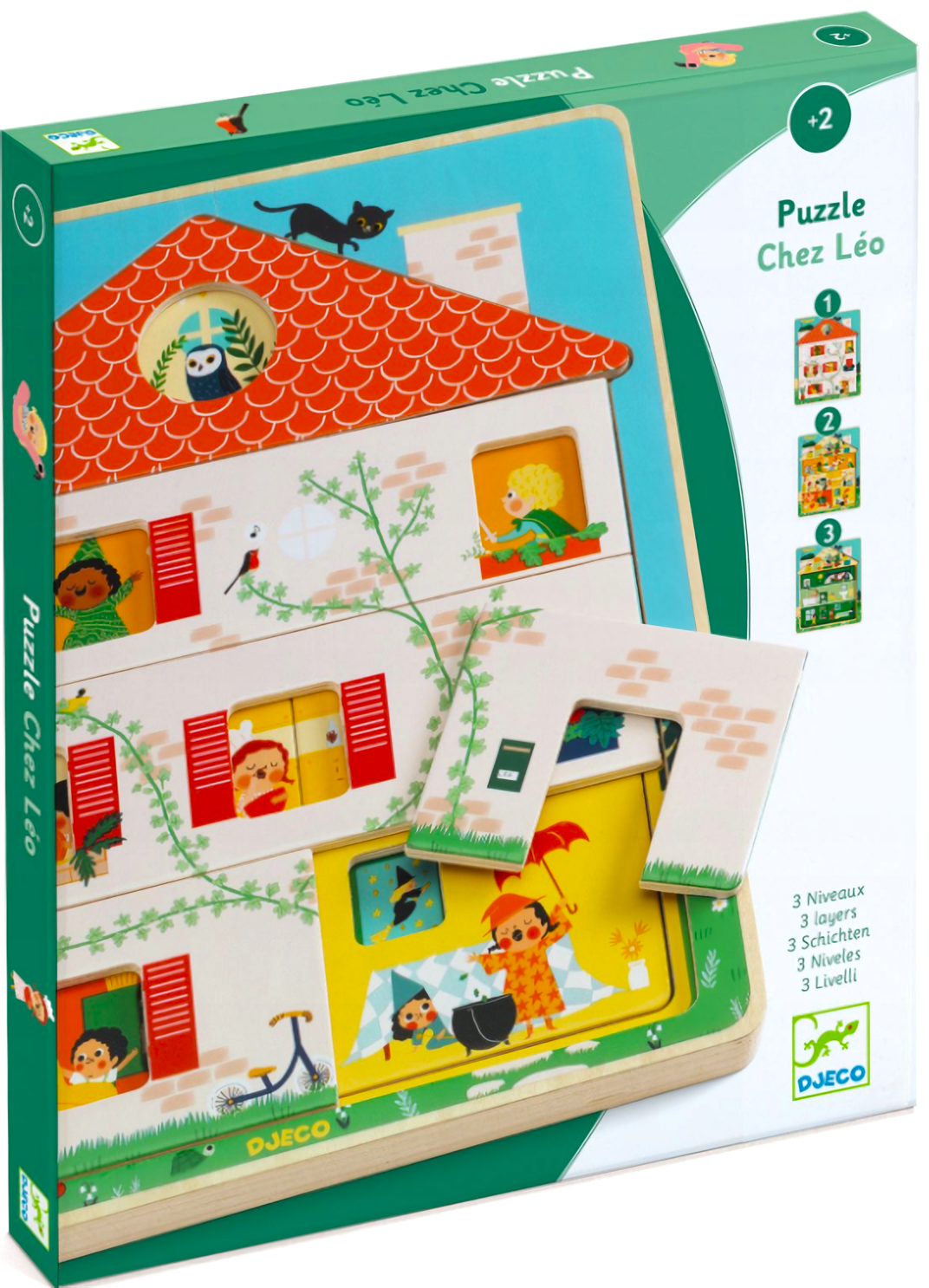 Wooden Puzzle: 12 - House, 3 layers