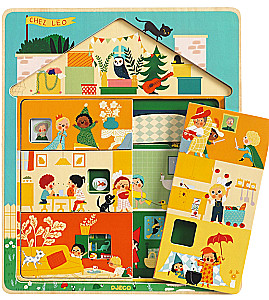 Puitpuzzle: 12 - Maja, 3 taset