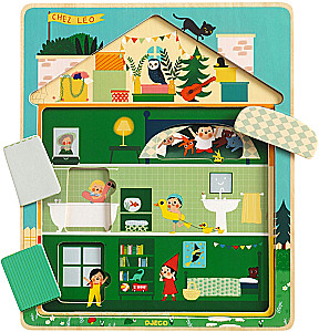 Puitpuzzle: 12 - Maja, 3 taset