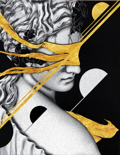 Glezna pēc numuriem ar zeltu 40x50 cm - Melns audekls Mākslas māksla