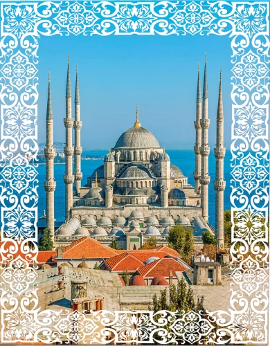 Картина по номерам 40х50 см - Голубая мечеть. Стамбул