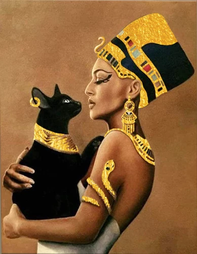 Картина по номерам с поталью 40х50 см - Царица Египта