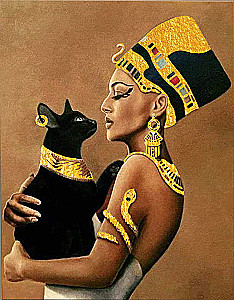 Numbritele maal koos kullaga 40x50 cm - Egiptuse kuninganna