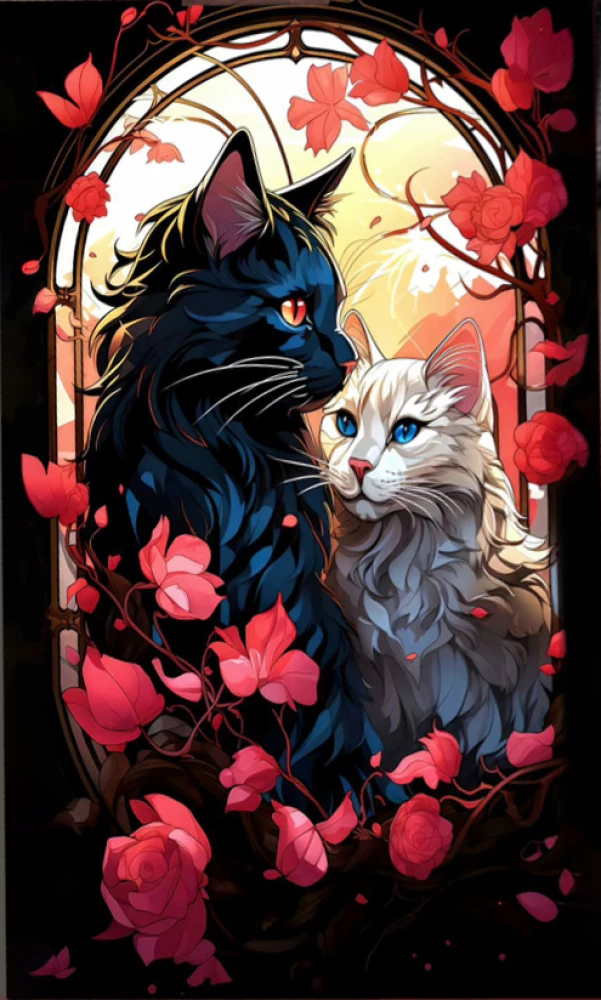 Картина по номерам 30х40 см - Кошачья верность