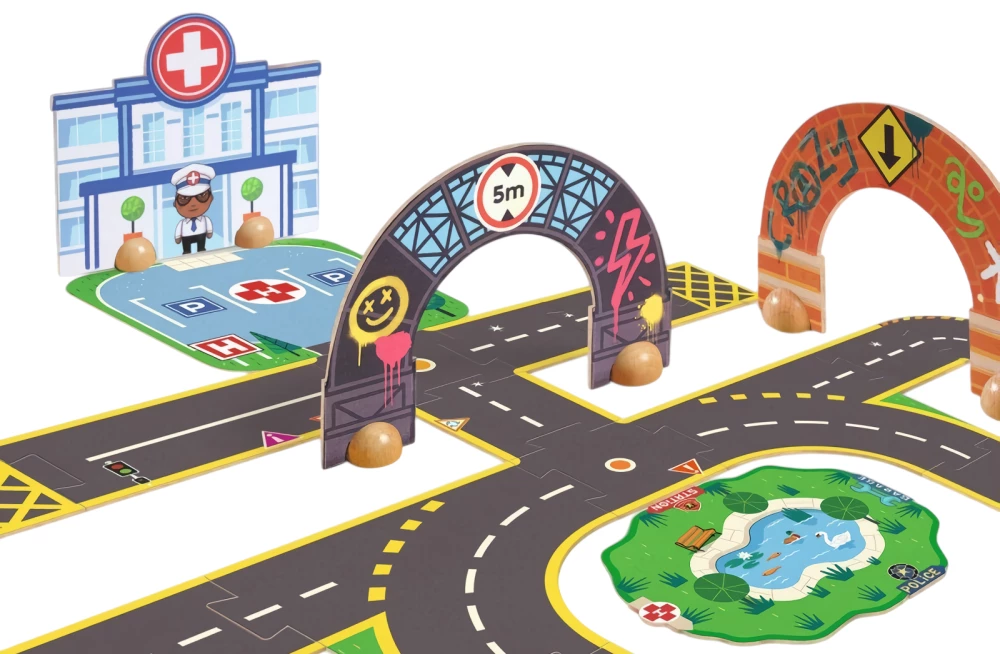 Напольный пазл:28 - Crazy Motors. City