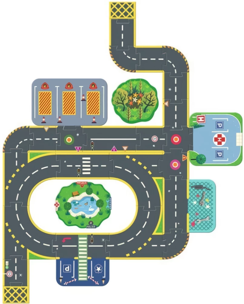 Напольный пазл:28 - Crazy Motors. City