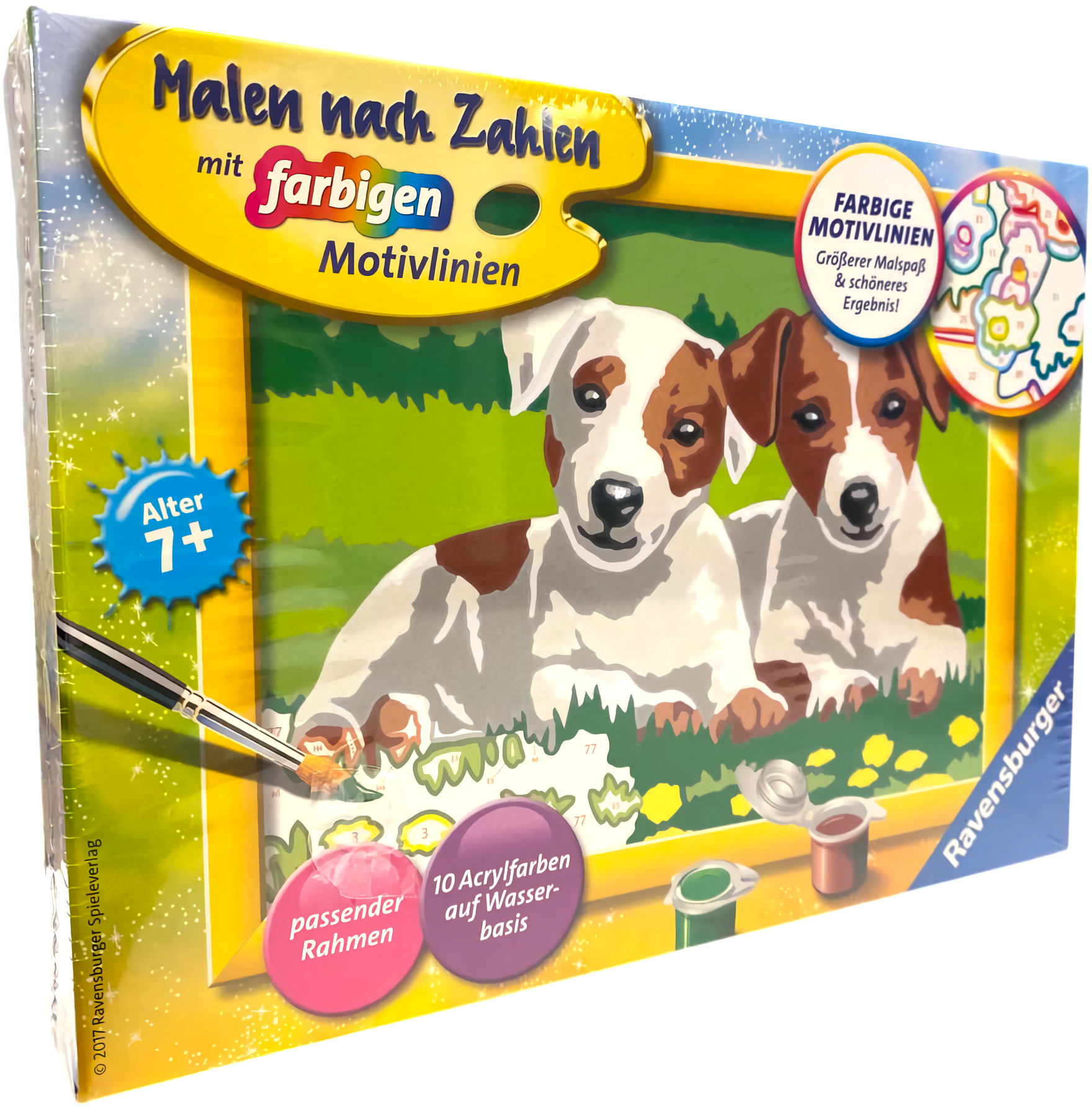 Bild nach Zahlen - Welpen, 13x18cm