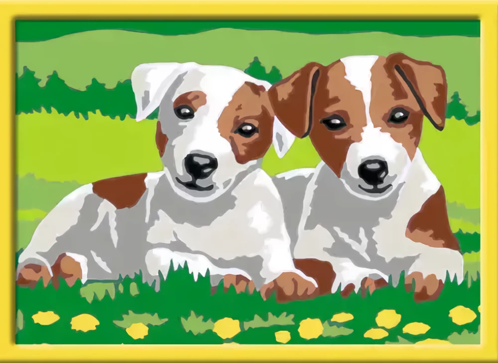 Painting by Numbers - Puppies, 13x18cm