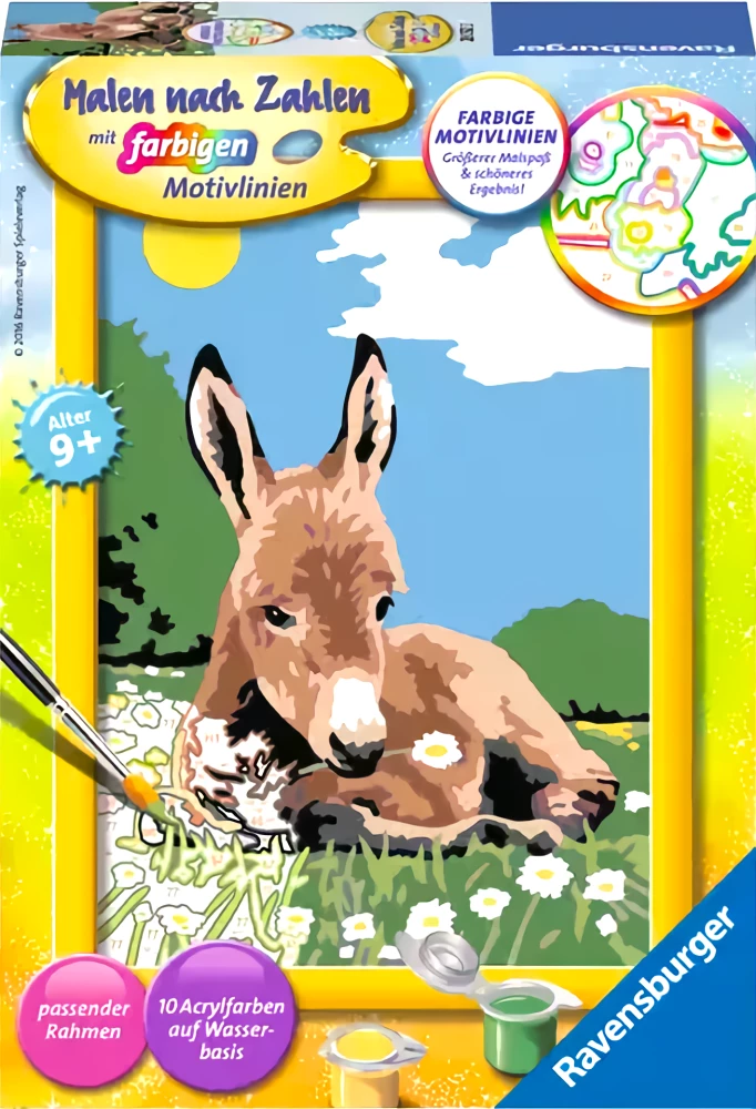 Картина по номерам - Ослик, 13x18см