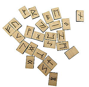 Runy skandynawskie (zestaw run drewnianych do wróżenia, 25 run)