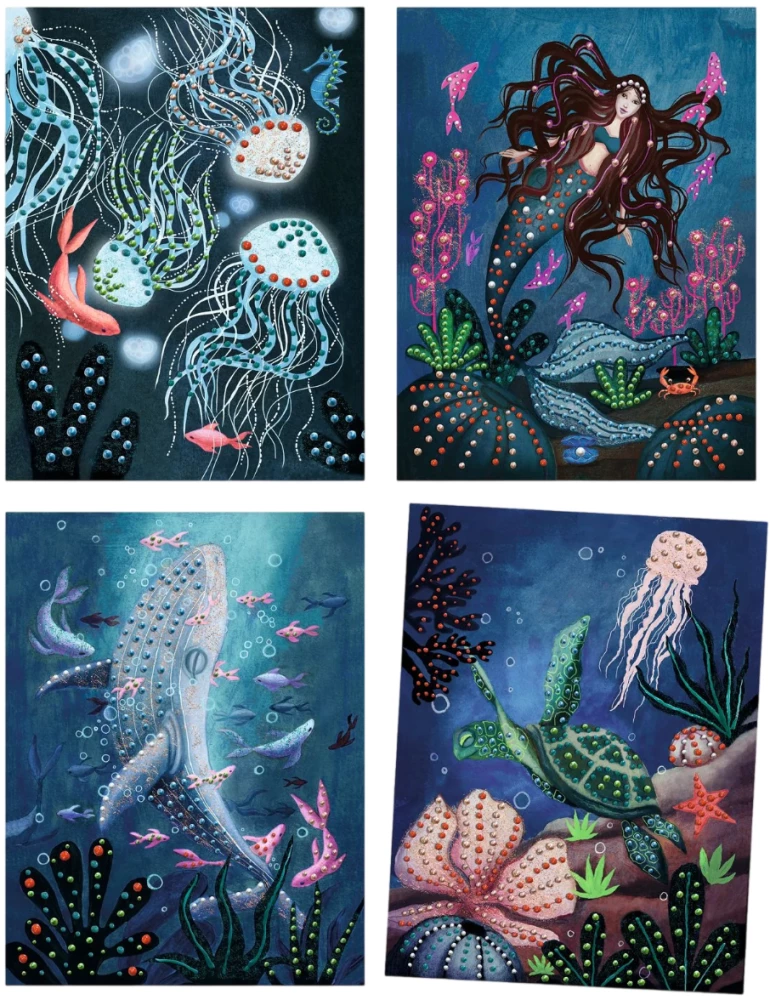 Zestaw kreatywny - Głębie oceanu, 3D kolorowanka