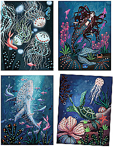 Zestaw kreatywny - Głębie oceanu, 3D kolorowanka
