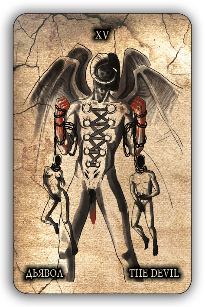 Karty wróżebne - Czarne tarot 78 kart. Black Tarot z instrukcją do wróżenia