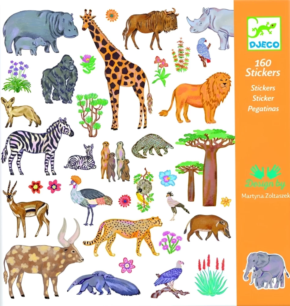 Наклейки - Кения, 160 штук