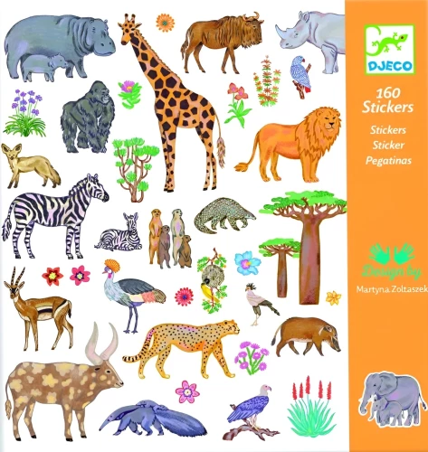 Наклейки - Кения, 160 штук