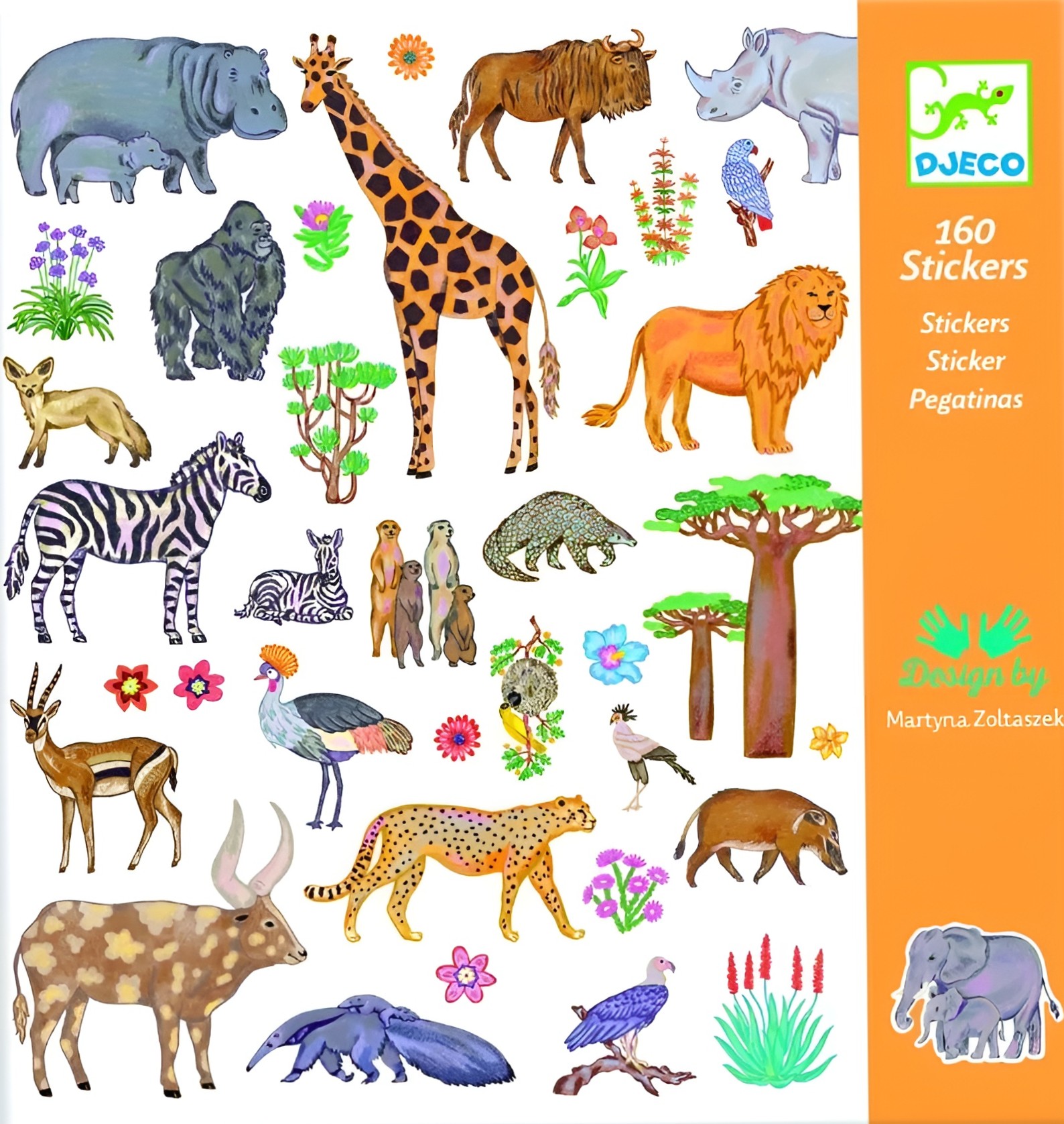 Aufkleber - Kenia, 160 Stück