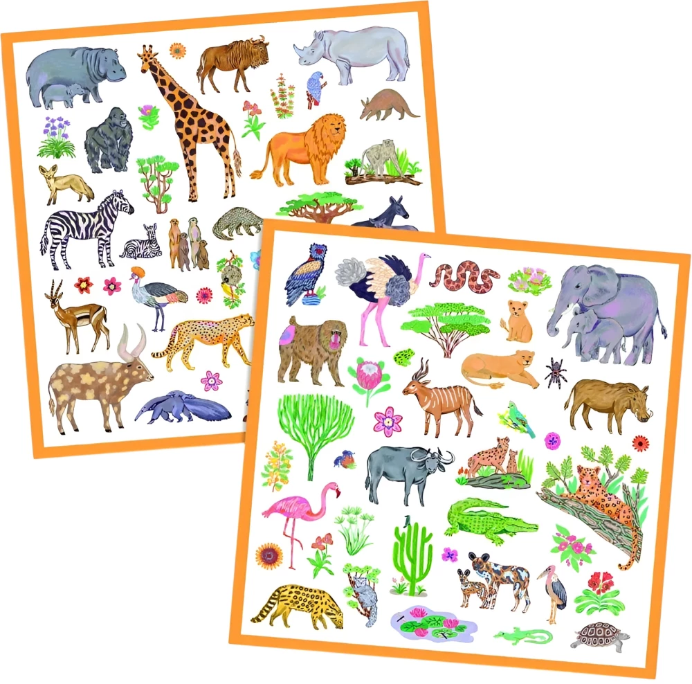 Наклейки - Кения, 160 штук