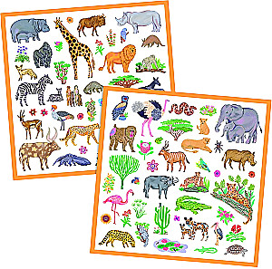 Наклейки - Кения, 160 штук