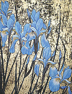 Картина по номерам Molly с поталью 40х50 Эффектные ирисы