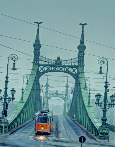 Obraz według numerów 40x50 cm - Budapeszt. Most Wolności