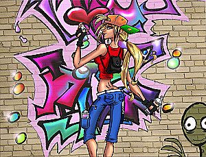 Numbrite maal 40x50 cm - Pop-art grafiti stiilis