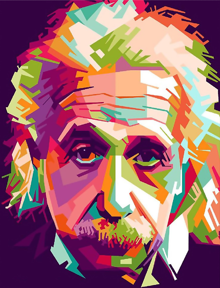 Numbrite maal 40x50 cm - Albert Einstein