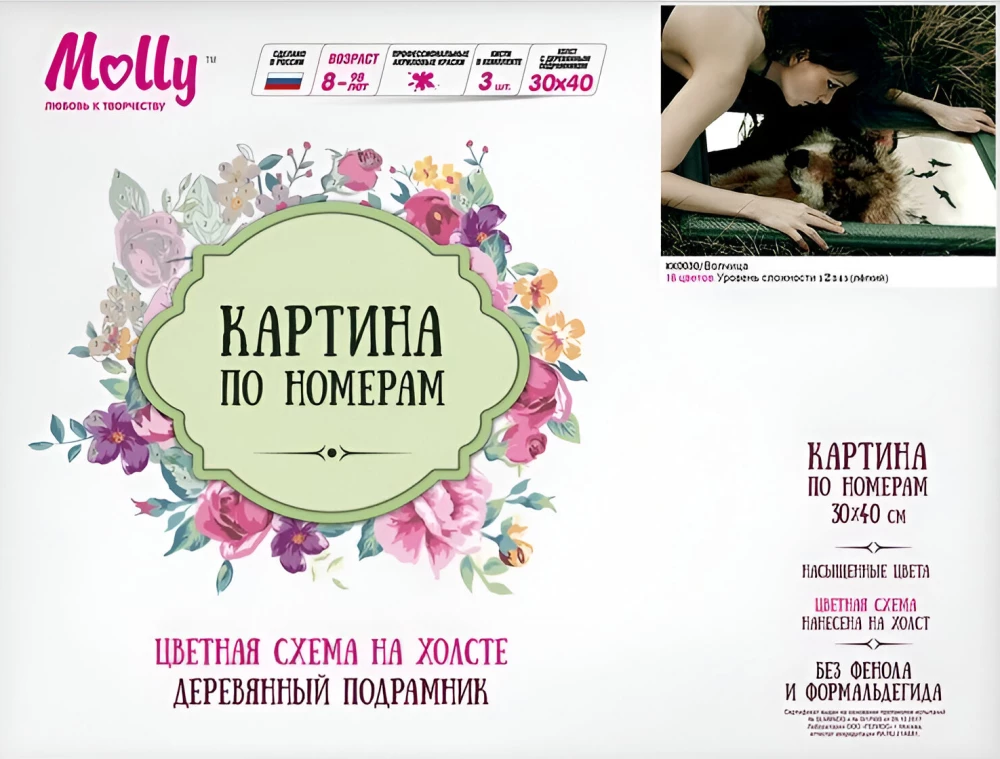 Картина по номерам - Волчица, 30х40см