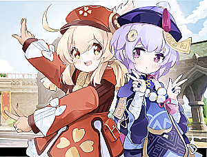 Картина по номерам - Геншин. Ци Ци и Кли, 30х40см