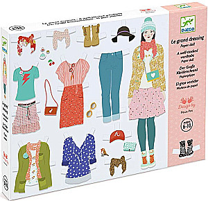 Набор для творчества - Примерка. Большой шкаф с картонными куклами, 110 деталей