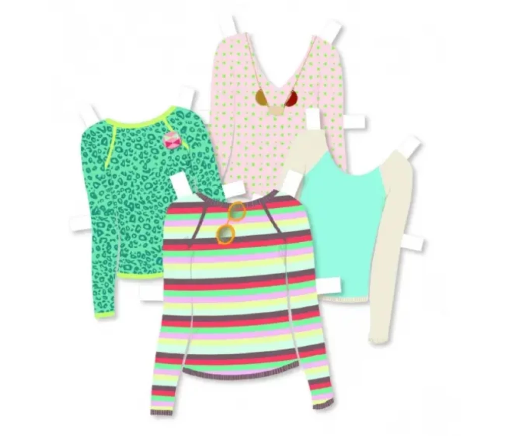 Набор для творчества - Примерка. Большой шкаф с картонными куклами, 110 деталей