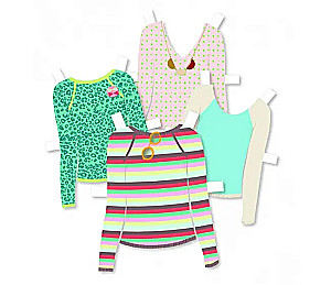 Набор для творчества - Примерка. Большой шкаф с картонными куклами, 110 деталей