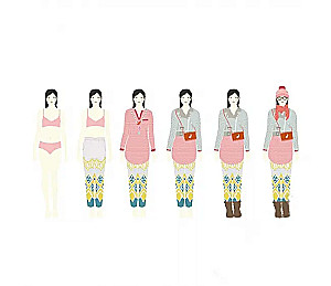 Набор для творчества - Примерка. Большой шкаф с картонными куклами, 110 деталей