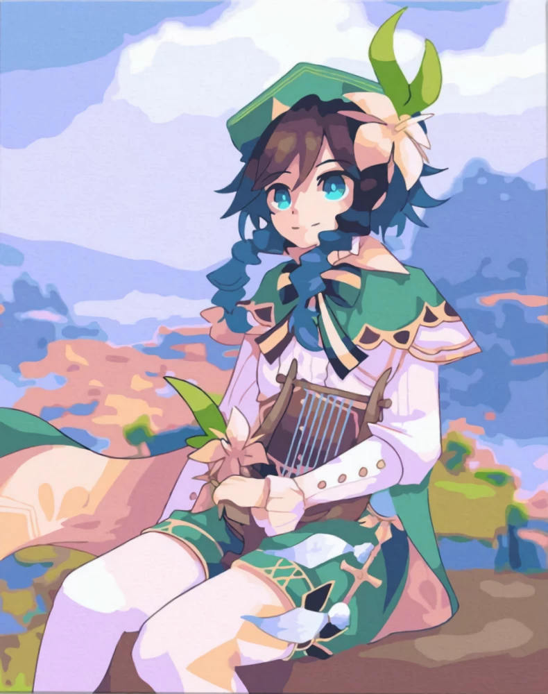 Картина по номерам - Геншин. Венти, 30х40см