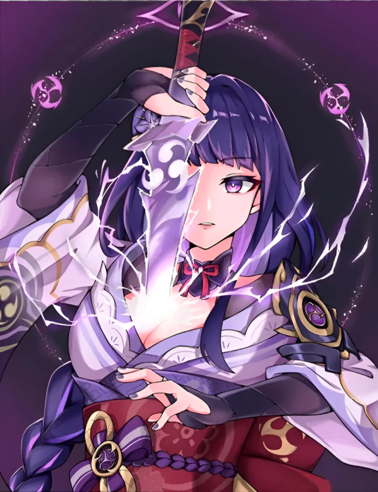 Glezna pēc numuriem - Genshin. Baal, 30x40cm