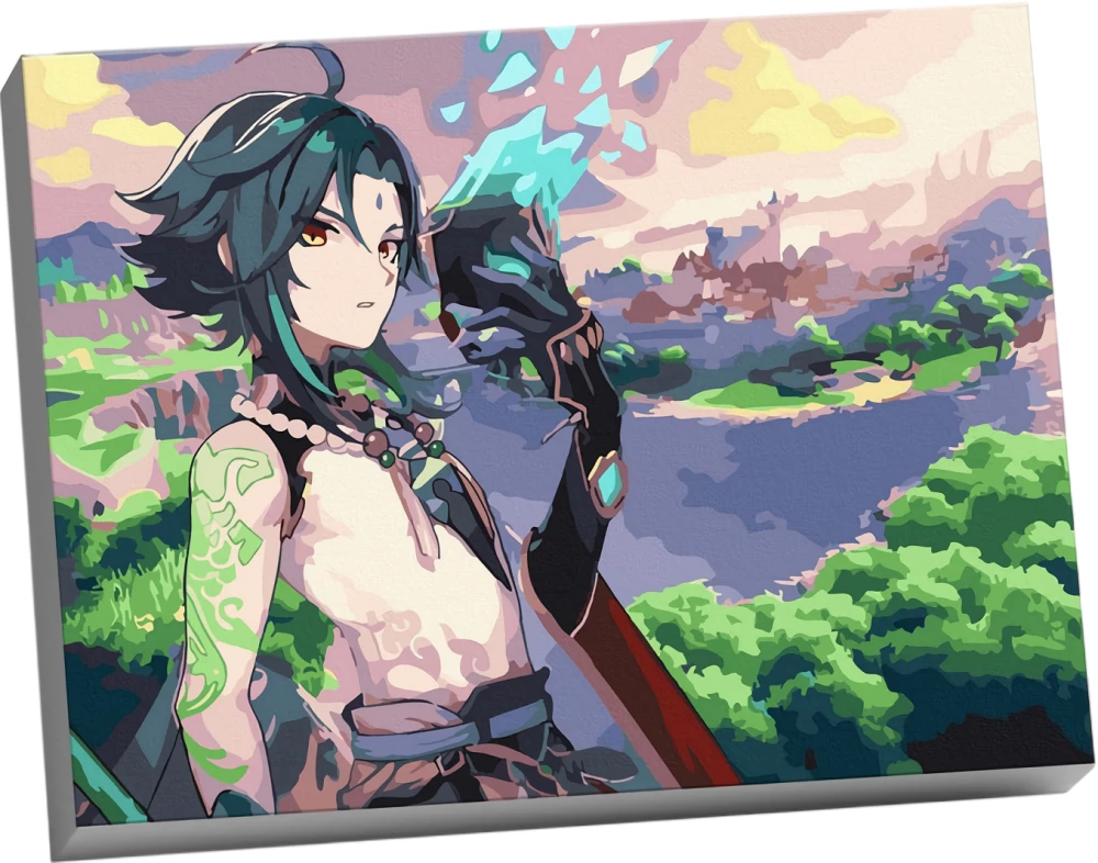 Glezna pēc numuriem - Genshin. Sjao, 30x40cm