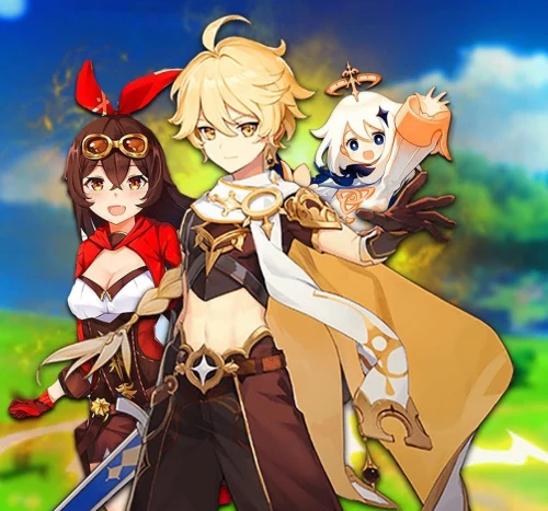 Malerei nach Zahlen - Genshin. Iter und Amber, 30x40cm