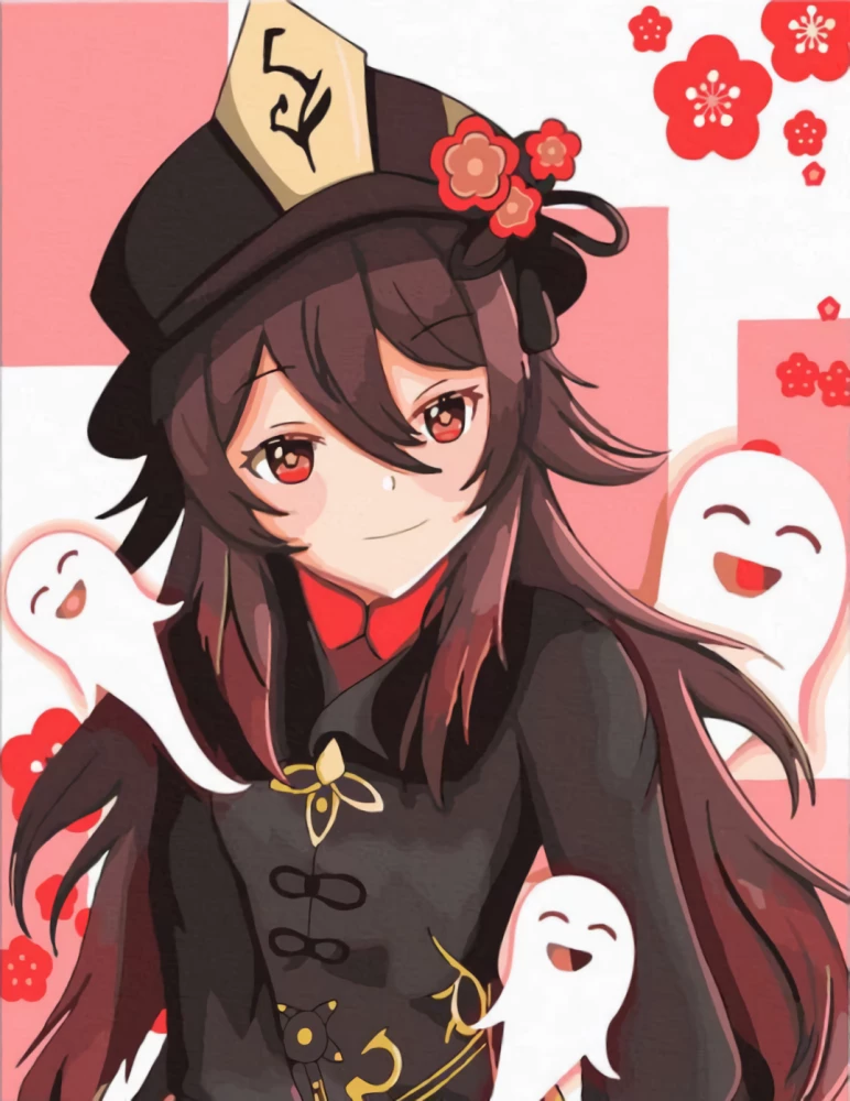 Картина по номерам - Геншин. Ху Тао, 30х40см