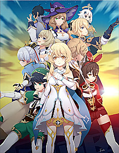 Glezna pēc numuriem - Genshin. Teivata varoņi, 30x40cm