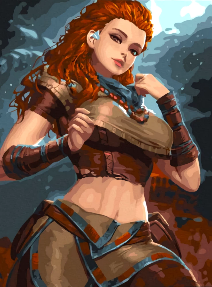 Glezna pēc numuriem - Genshin. Eloj, 30x40cm