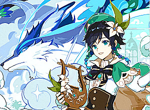 Glezna pēc numuriem - Genshin. Venti, 30x40cm