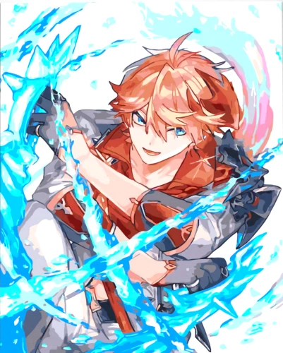 Картина по номерам - Геншин. Тарталья, 30х40см