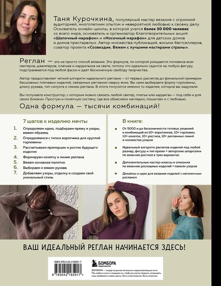 Knitting Master. TOP-DOWN RAGLAN. 5000 Models Using One Formula. A Book-Constructor of Trendy Shoulder Items with a Perfect Fit