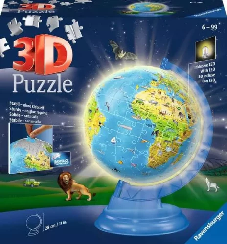 3D пазл 188 -  Children's World Map Light Up