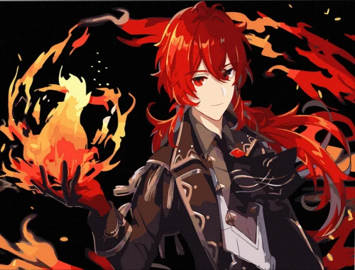 Картина по номерам 30х40 см - Геншин Дилюк