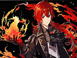 Glezna pēc numuriem 30x40 cm - Genshin Diljuks