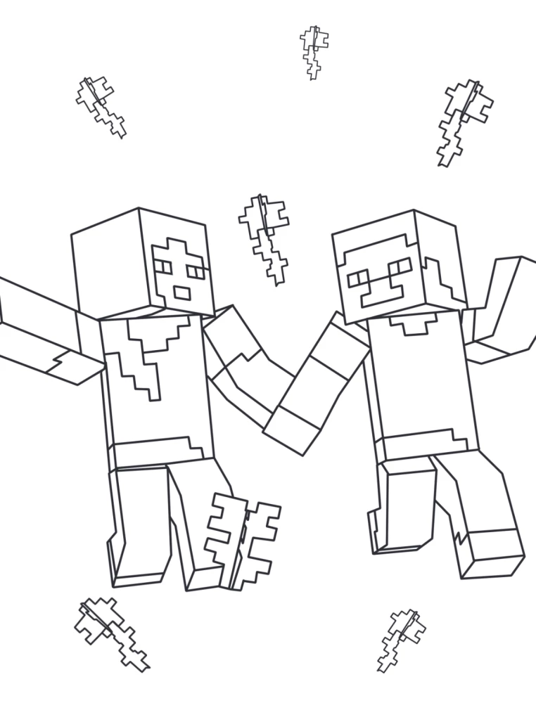 Суперраскраска Майнкрафт. Строй, твори, раскрашивай