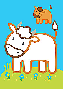 Раскраска с цветным контуром. Петух