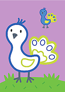 Раскраска с цветным контуром. Сова